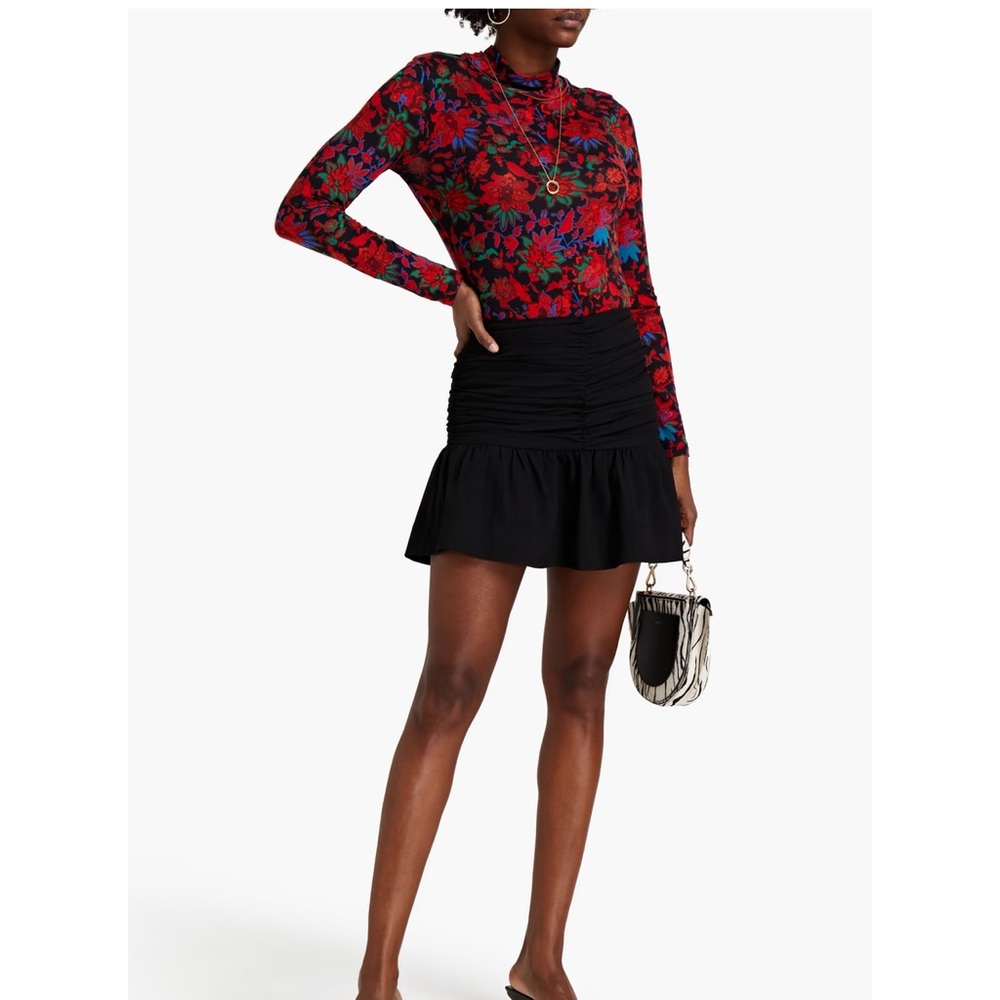 GANNI crepe mini skirt size 12 never worn perfect condition